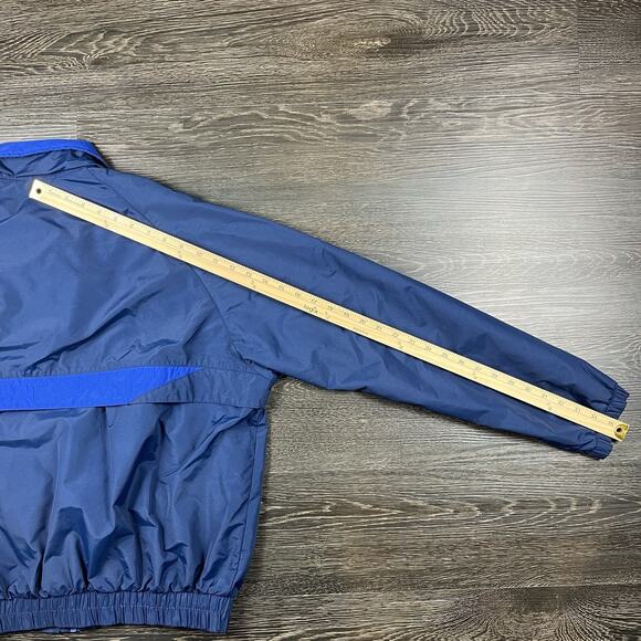Vintage Radical Rain Gear Windbreaker Zip Jacket Men 2X Blue Pockets Golfer Logo - Picture 13 of 14
